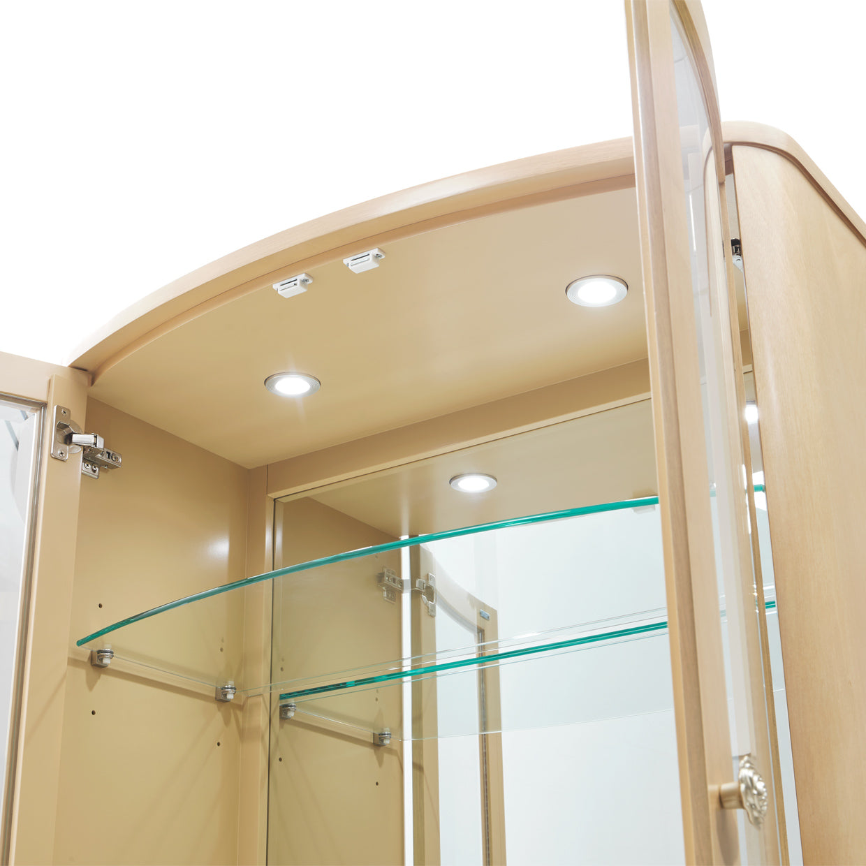 Camellia Field Display Cabinet - Caramel