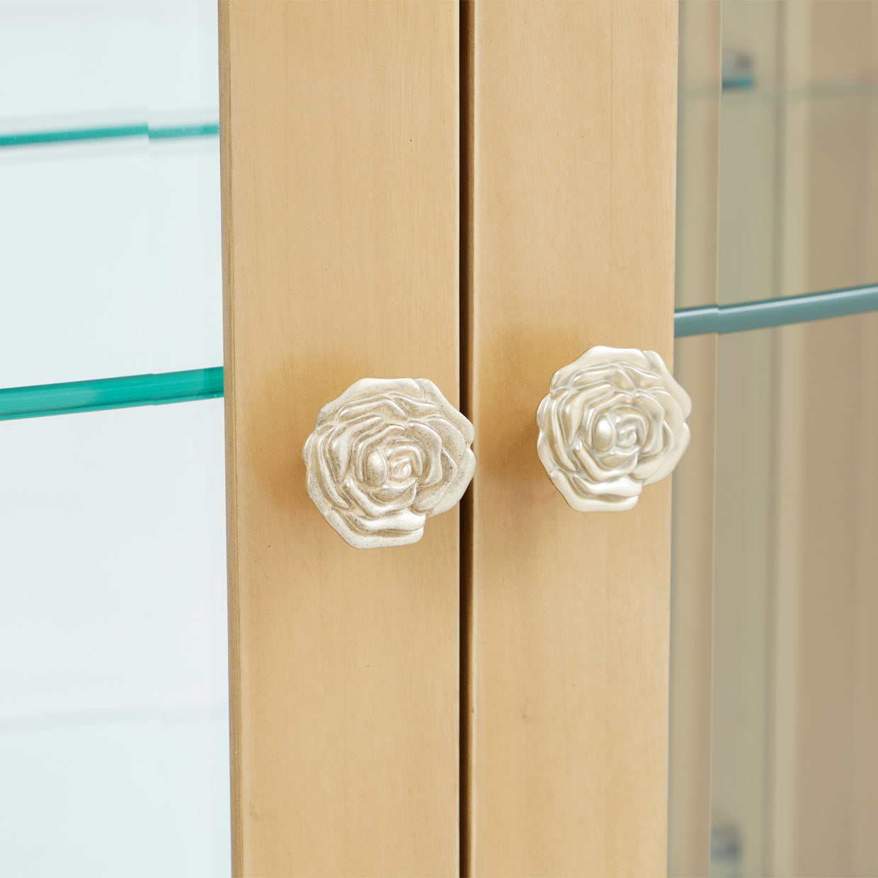 Camellia Field Display Cabinet - Caramel