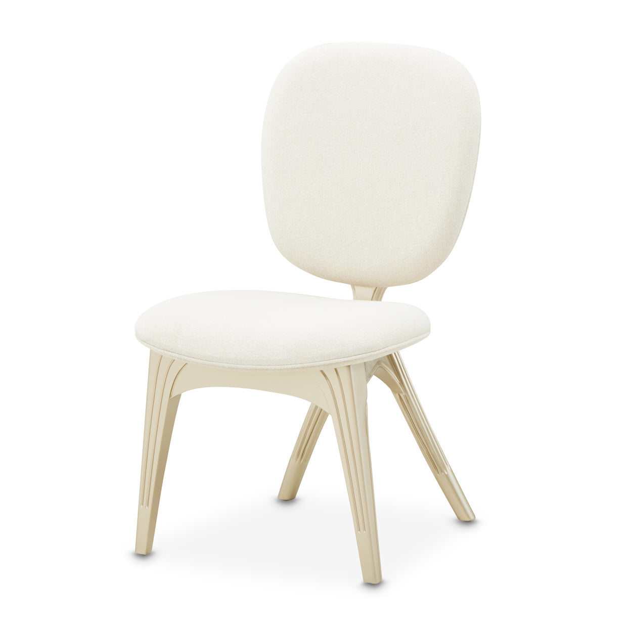 Camellia Field Vanity Chair - Cornsilk/Champagne Gold