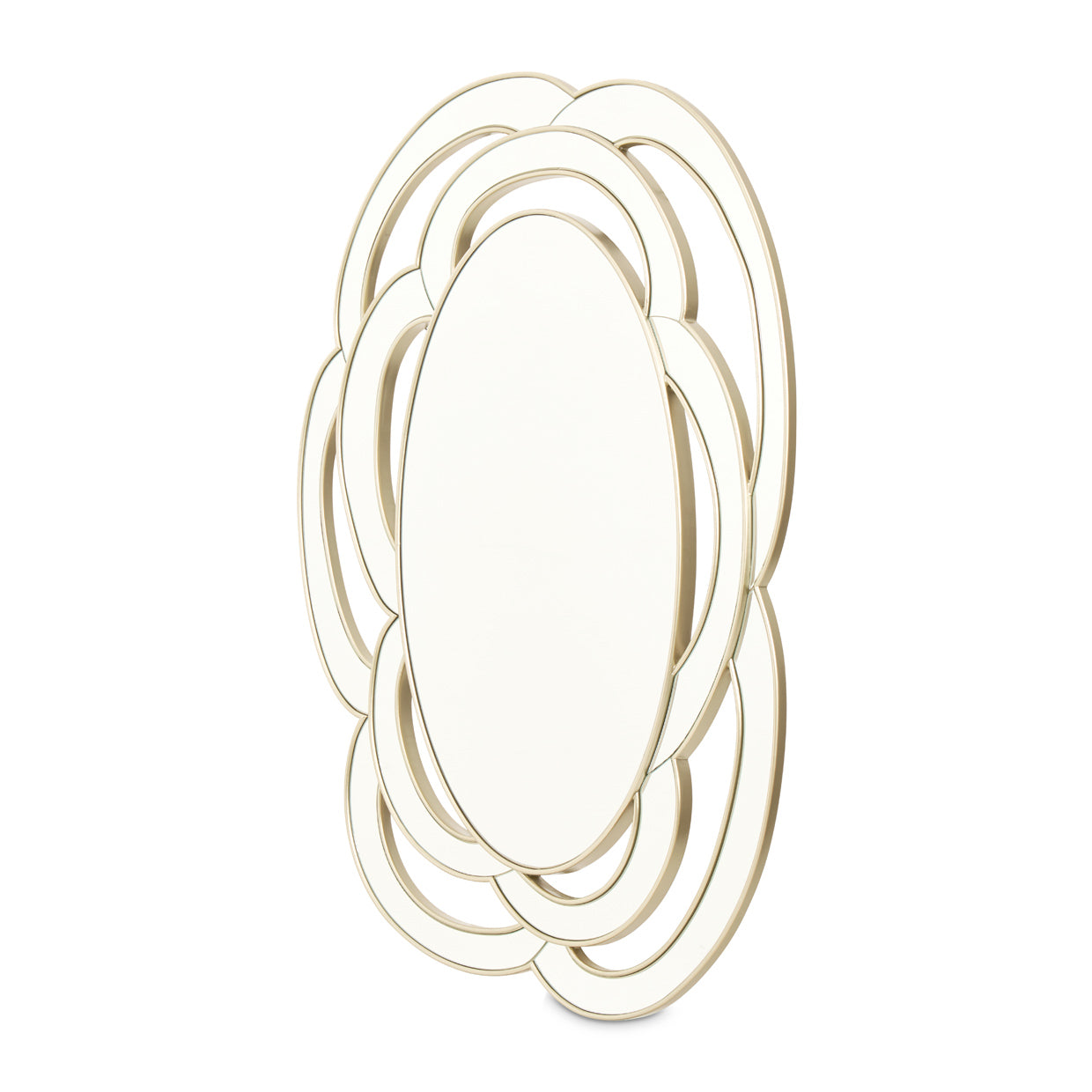 Camellia Field Wall Mirror - Antique Gold
