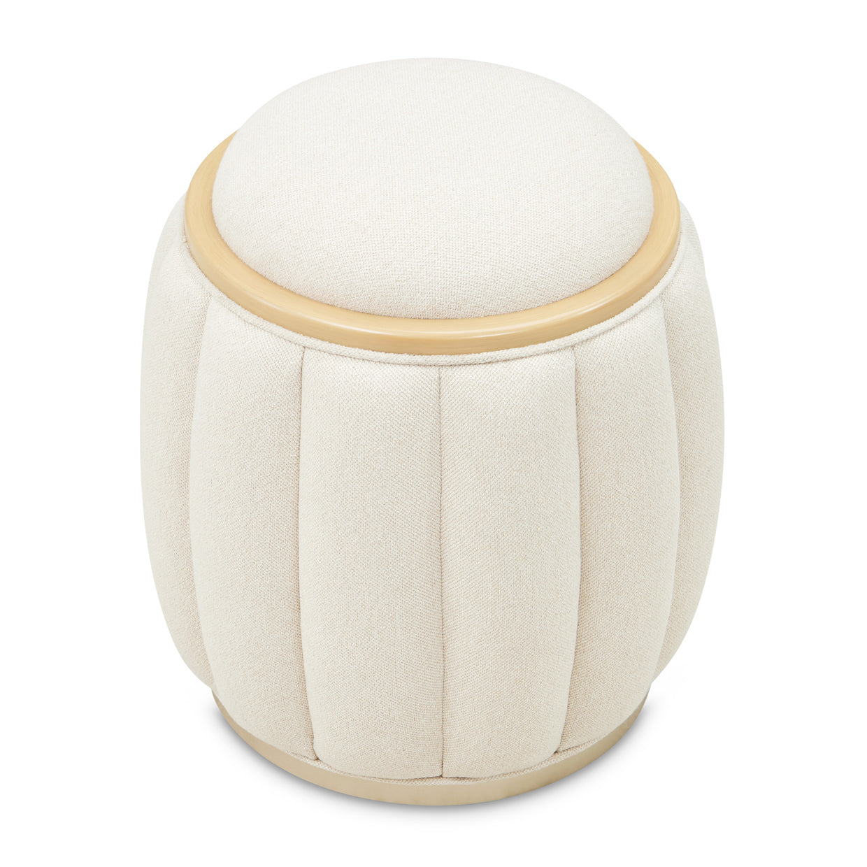 Camellia Field Round Bench - Cornsilk/Caramel