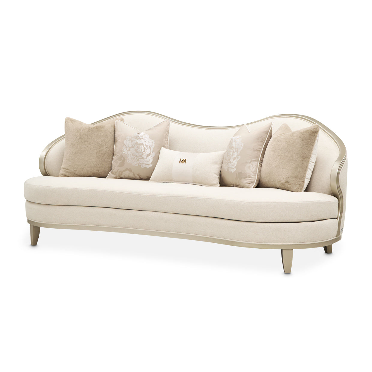 Camellia Field Sofa - Cornsilk/Champagne Gold