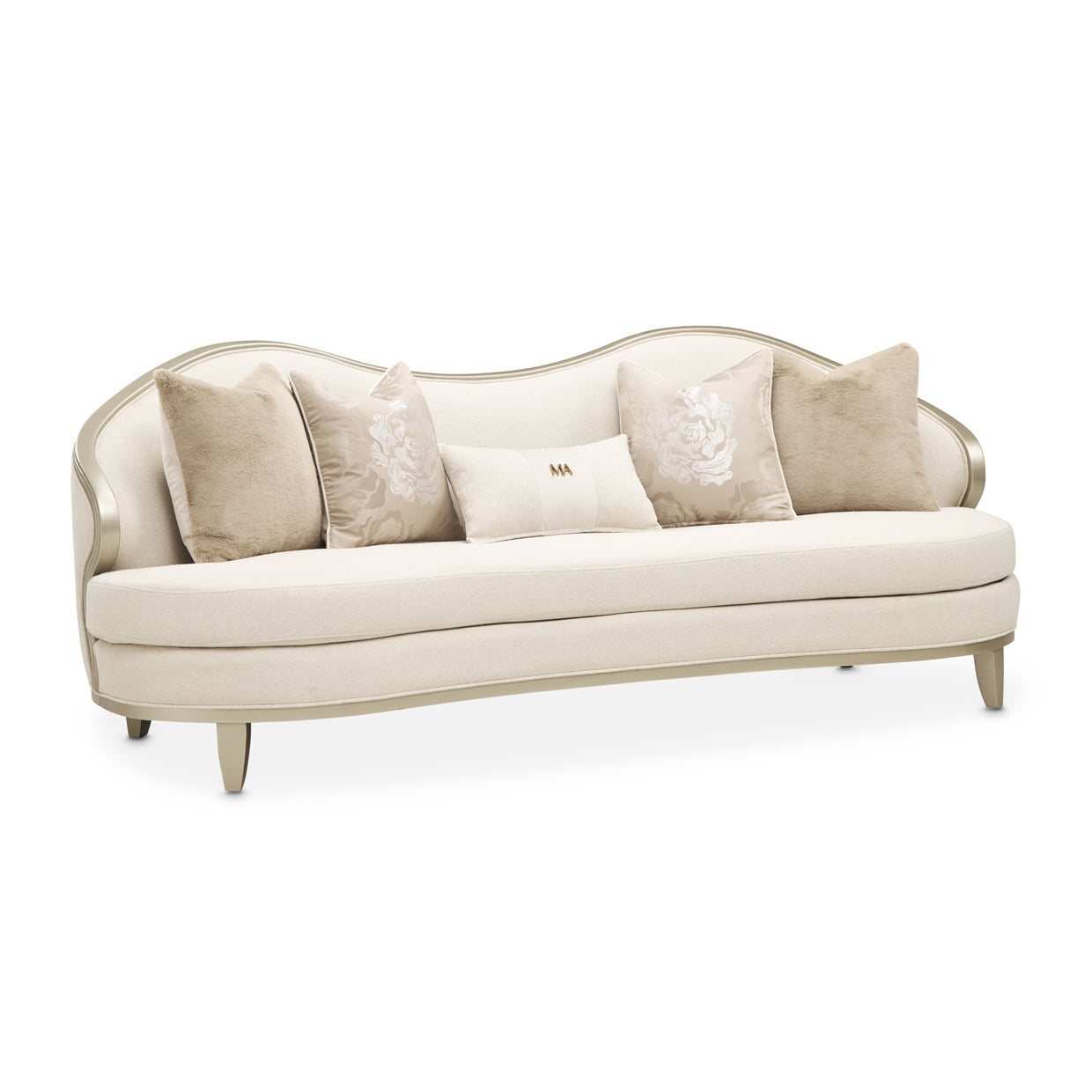 Camellia Field Sofa - Cornsilk/Champagne Gold