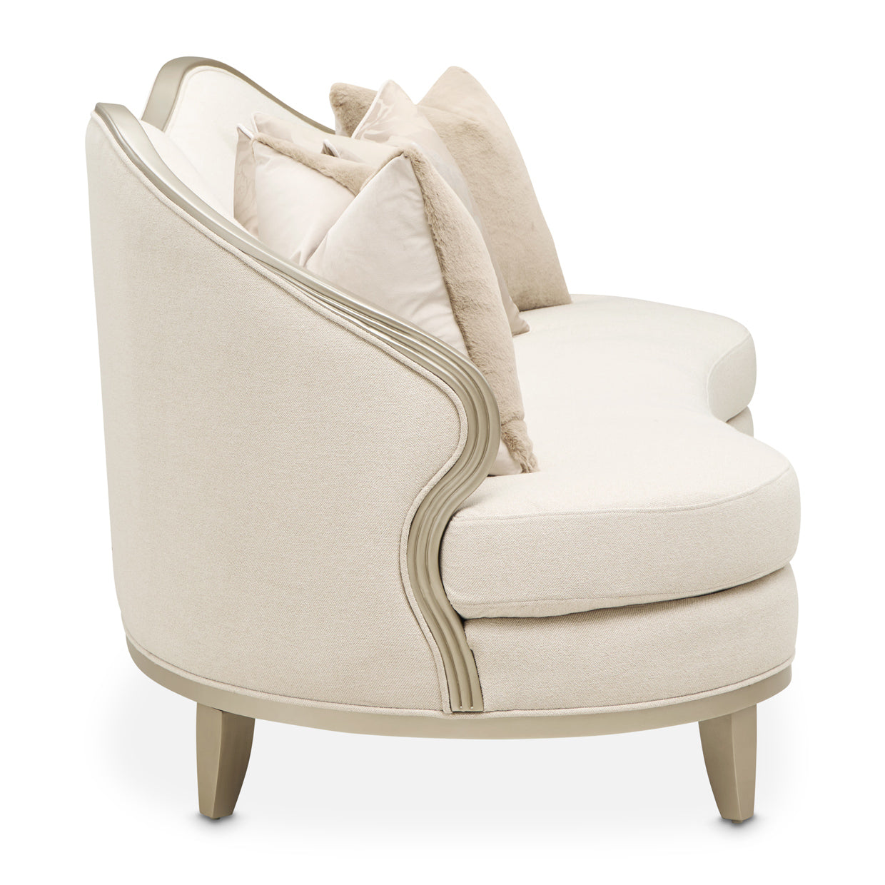 Camellia Field Sofa - Cornsilk/Champagne Gold