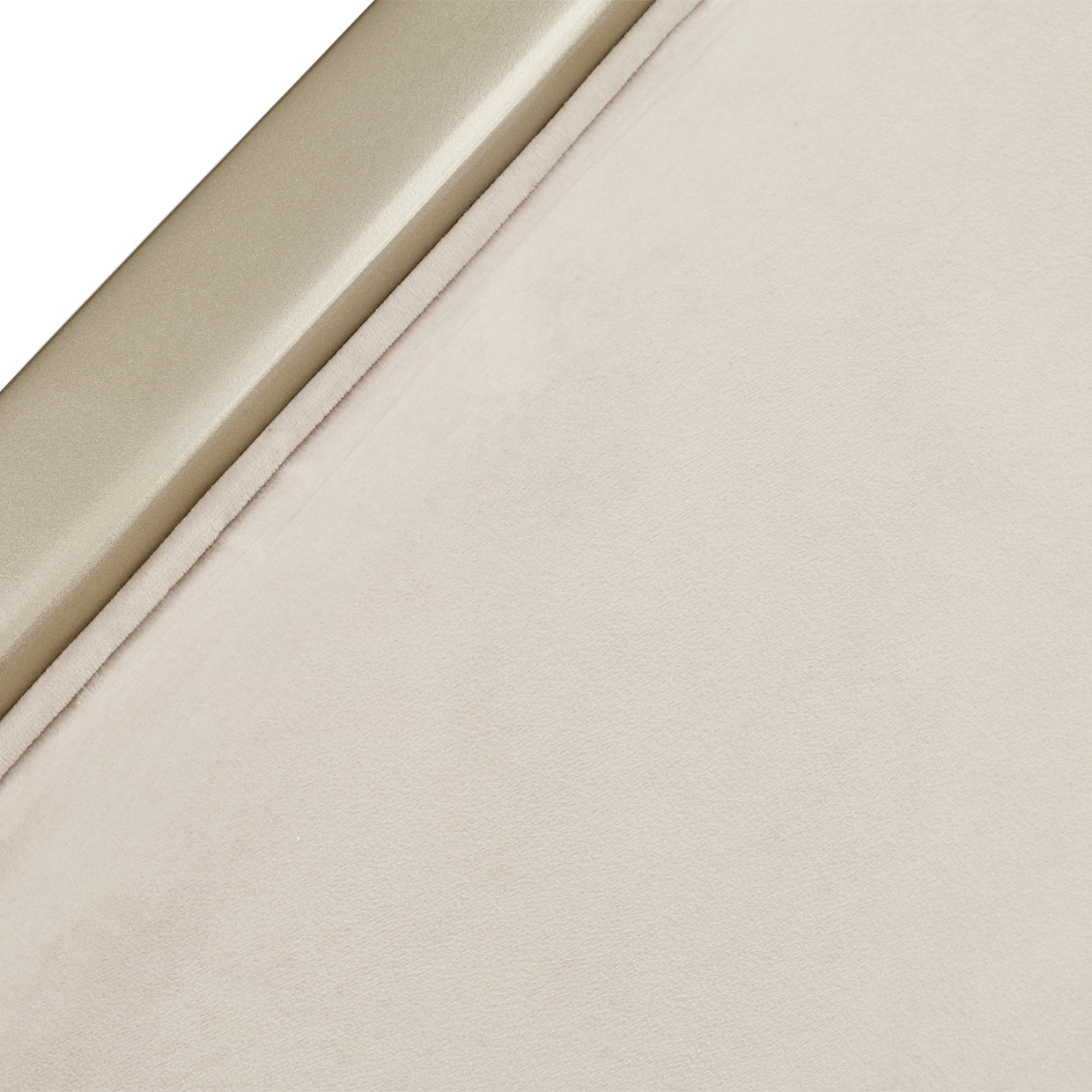 Camellia Field Velvet Asymmetrical Sofa - Cornsilk/Champagne Gold