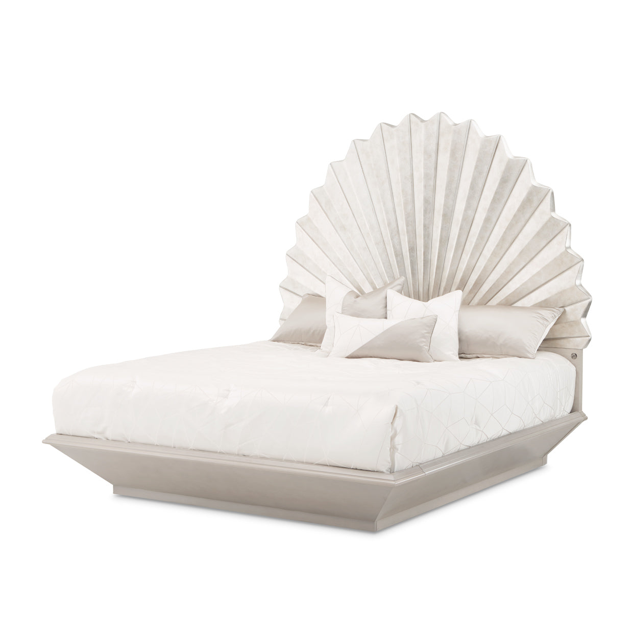 Fantosini King Fan Bed - Silver Leaf
