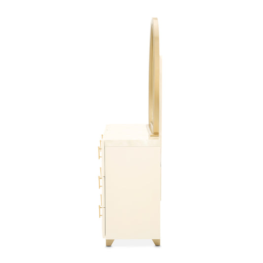 Fantosini Dresser with Mirror - Creamy Pearl