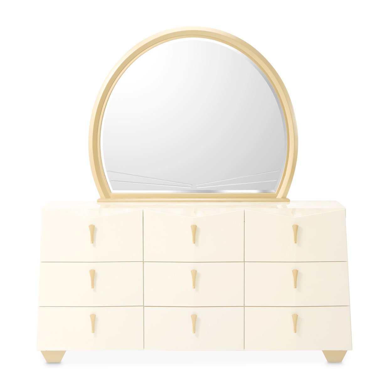 Fantosini Dresser with Mirror - Creamy Pearl