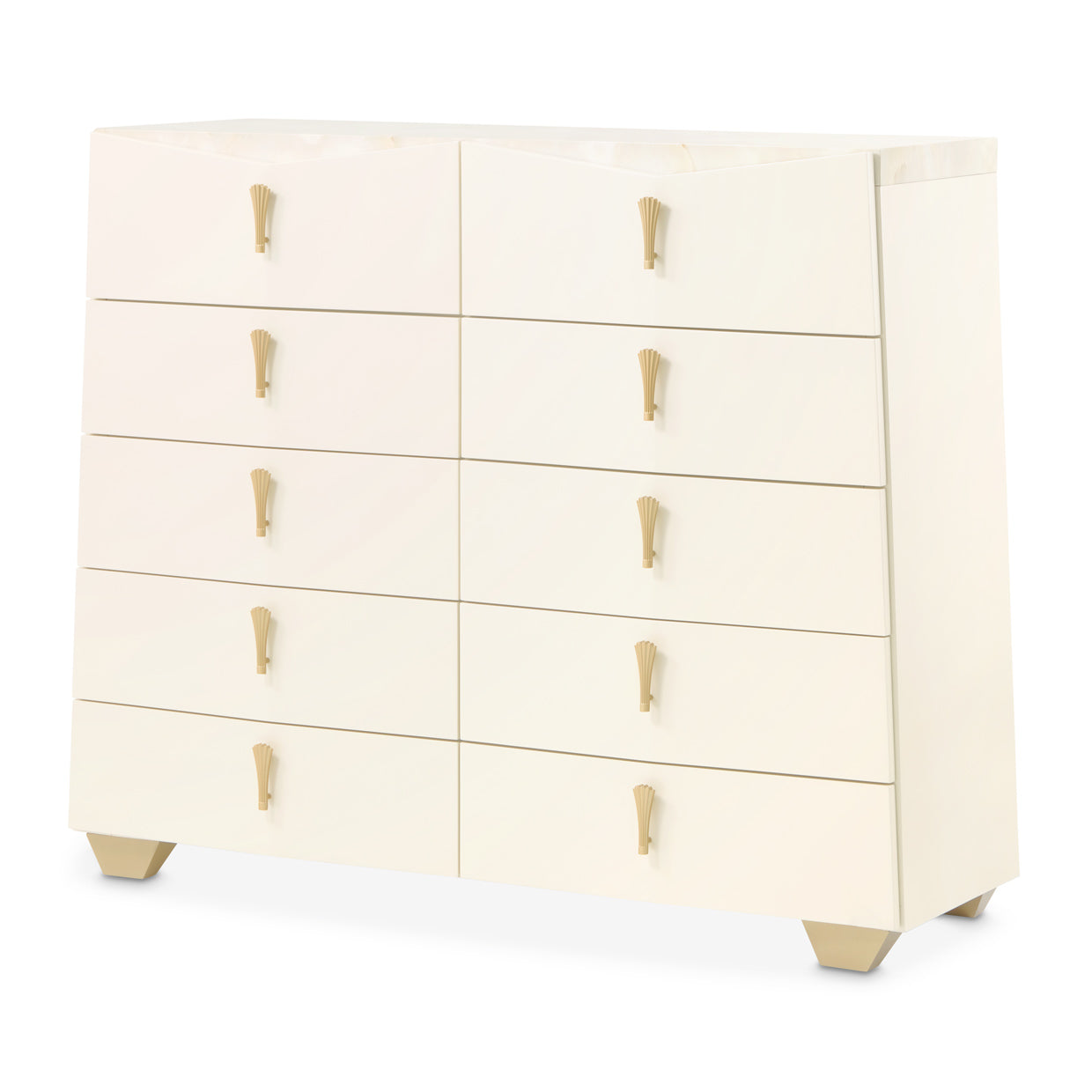 Fantosini 10-Drawer Mule Chest - Creamy Pearl
