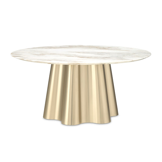 La Terrazza Round Marble Dining Table - Creamy Pearl