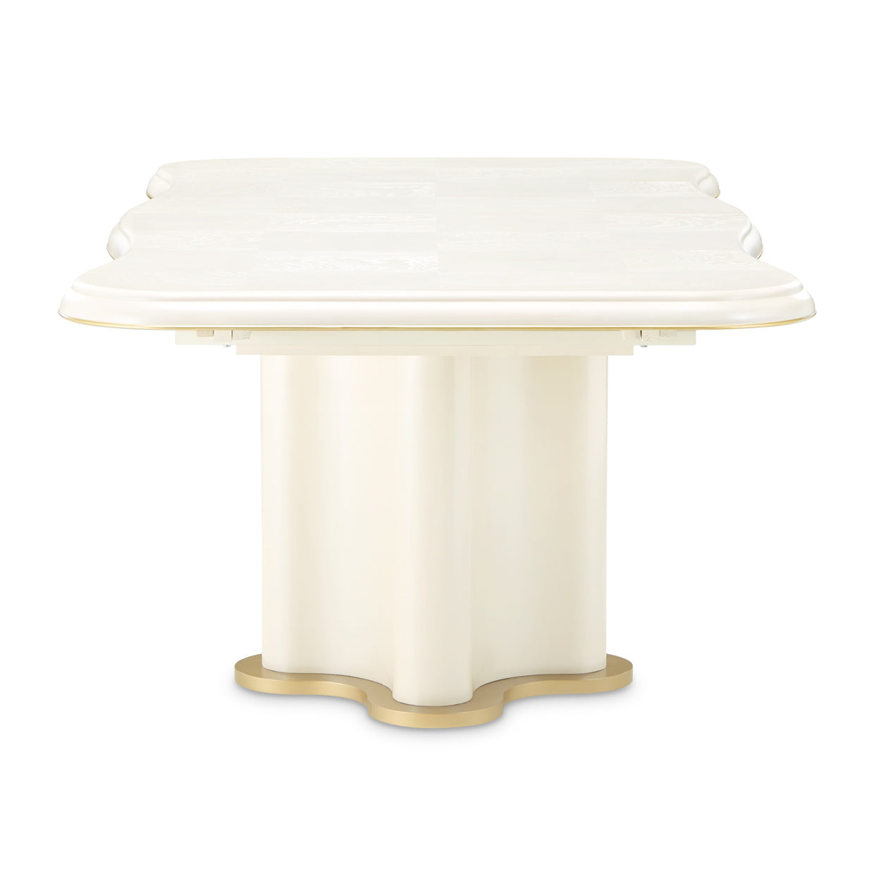 La Terrazza Double Pedestal Dining Table - Creamy Pearl