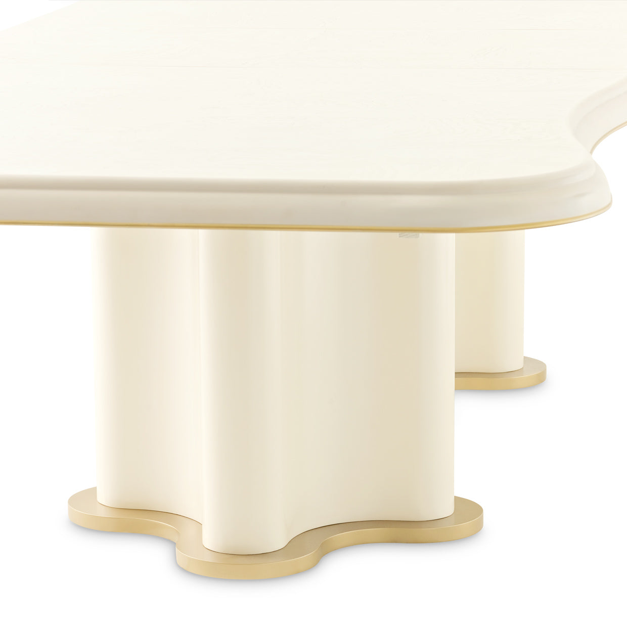 La Terrazza Double Pedestal Dining Table - Creamy Pearl