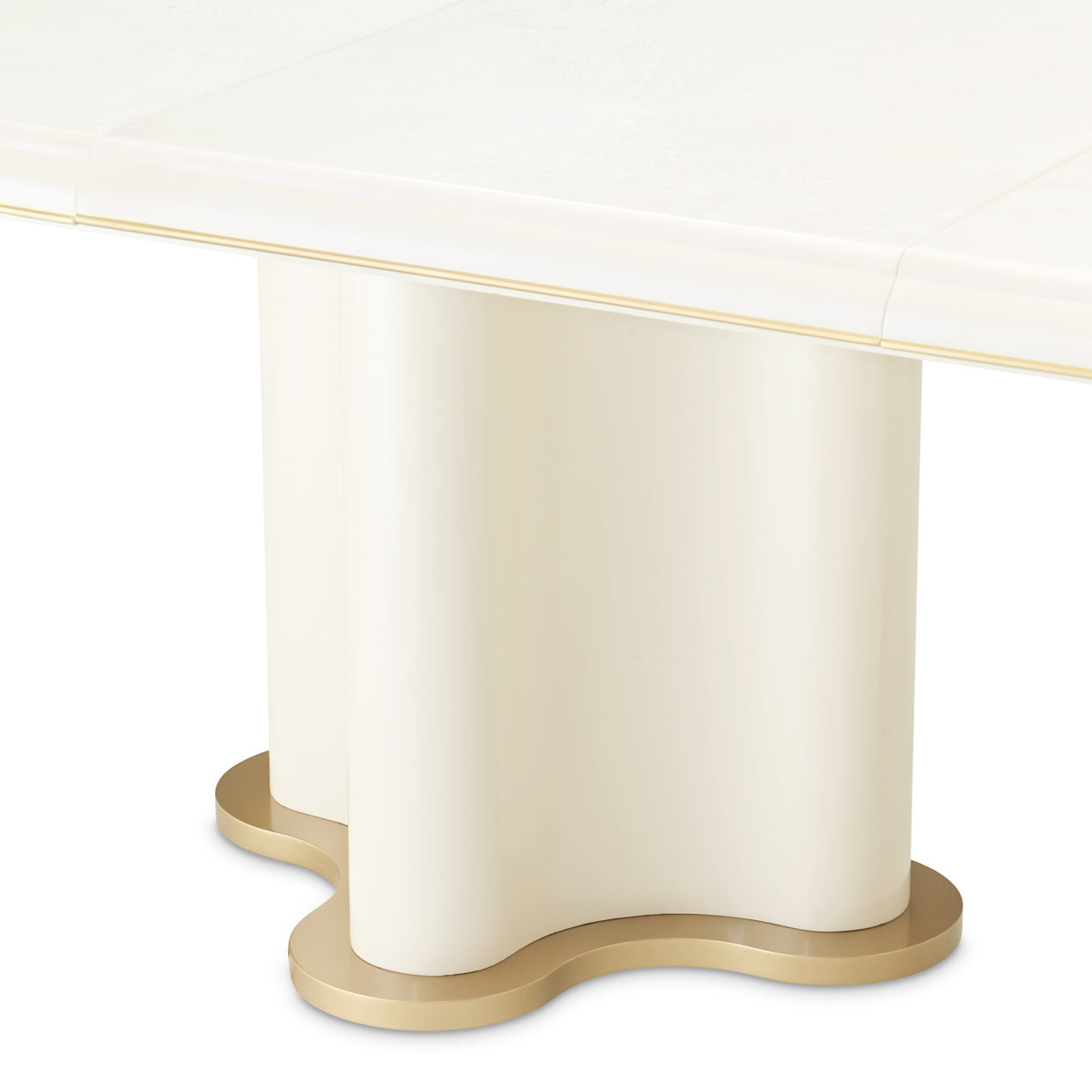 La Terrazza Double Pedestal Dining Table - Creamy Pearl
