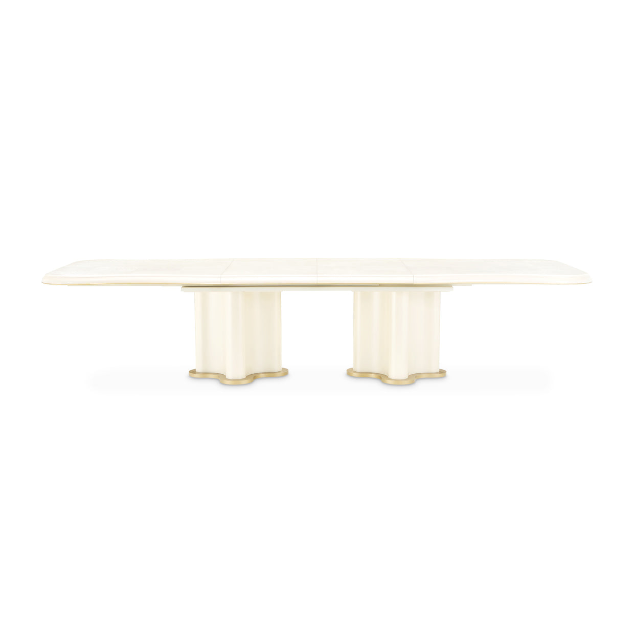 La Terrazza Double Pedestal Dining Table - Creamy Pearl