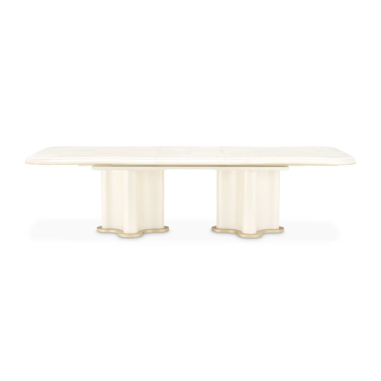 La Terrazza Double Pedestal Dining Table - Creamy Pearl