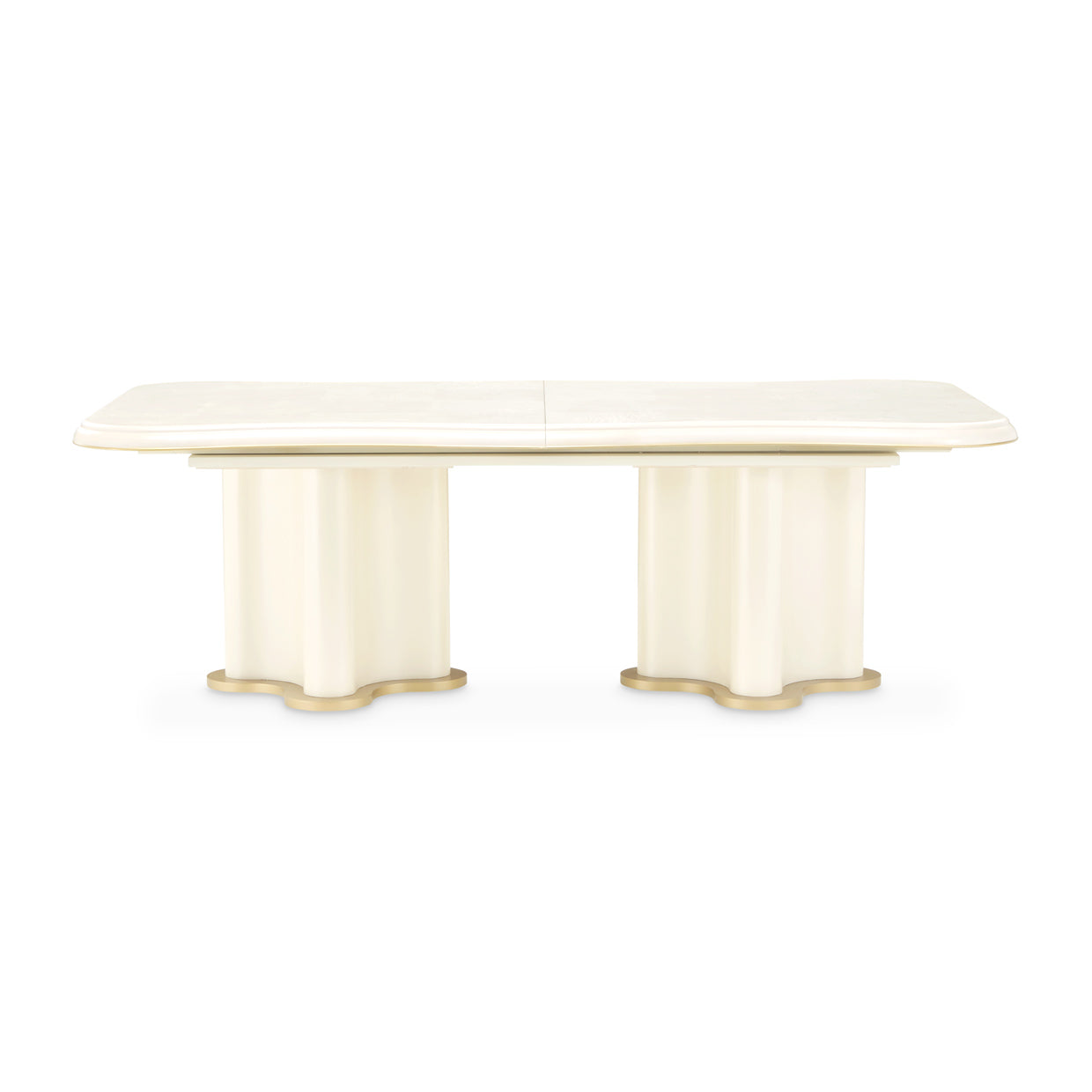 La Terrazza Double Pedestal Dining Table - Creamy Pearl