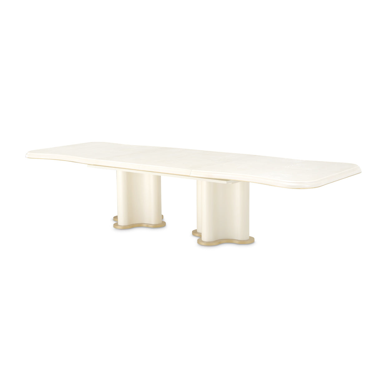 La Terrazza Double Pedestal Dining Table - Creamy Pearl