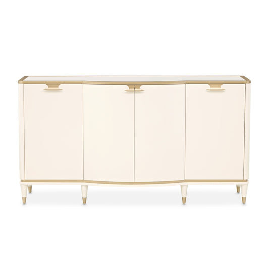 La Terrazza Sideboard with Mirror - Creamy Pearl