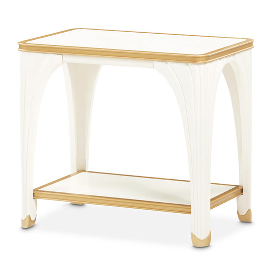 La Terrazza End Table - Creamy Pearl