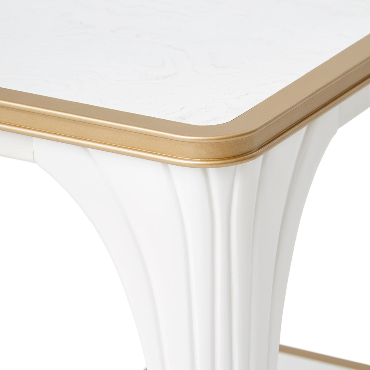 La Terrazza End Table - Creamy Pearl