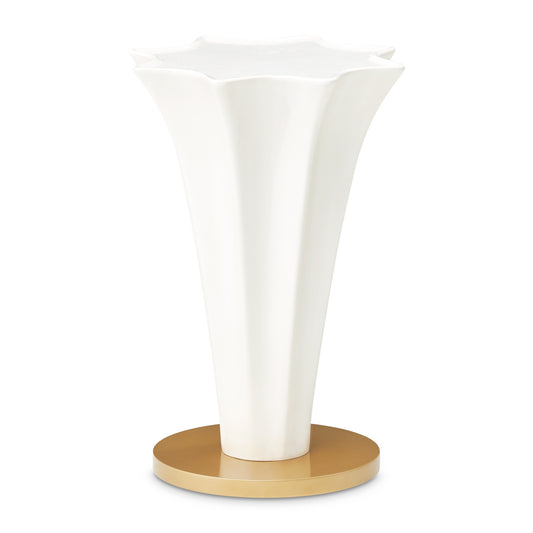 La Terrazza Chairside Table - Creamy Pearl