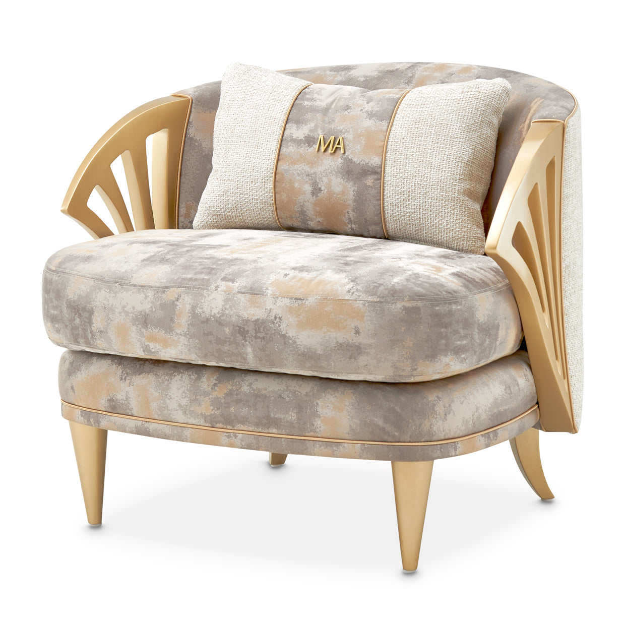 La Terrazza Accent Chair - Cappuccino/Light Champagne