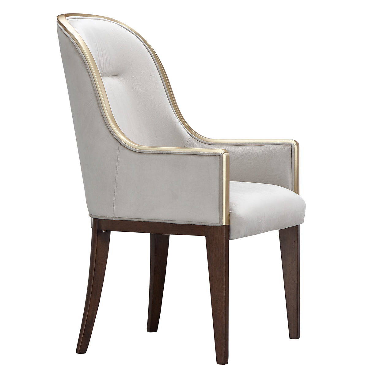 Houston Dining Arm Chair - Porcini/Walnut