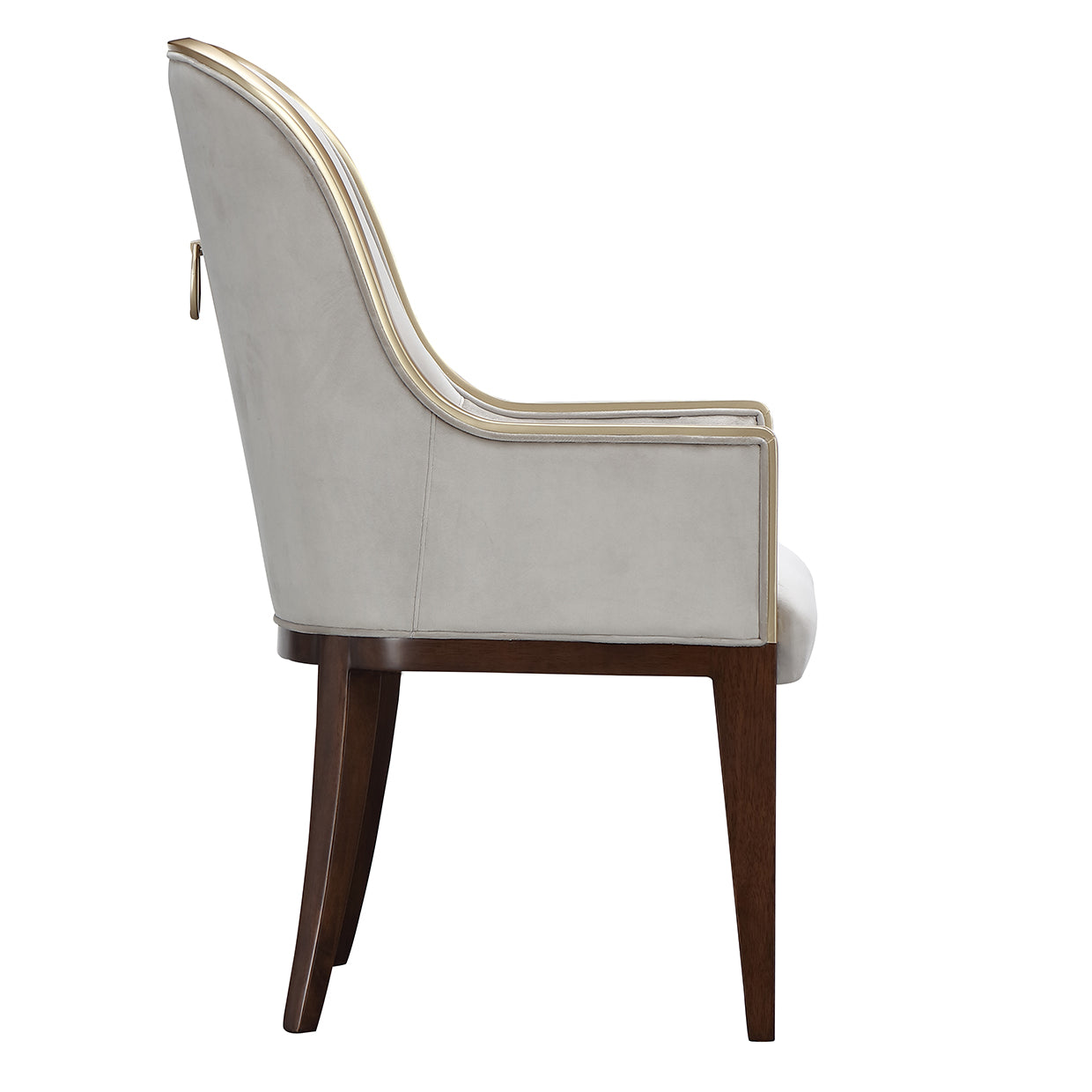 Houston Dining Arm Chair - Porcini/Walnut