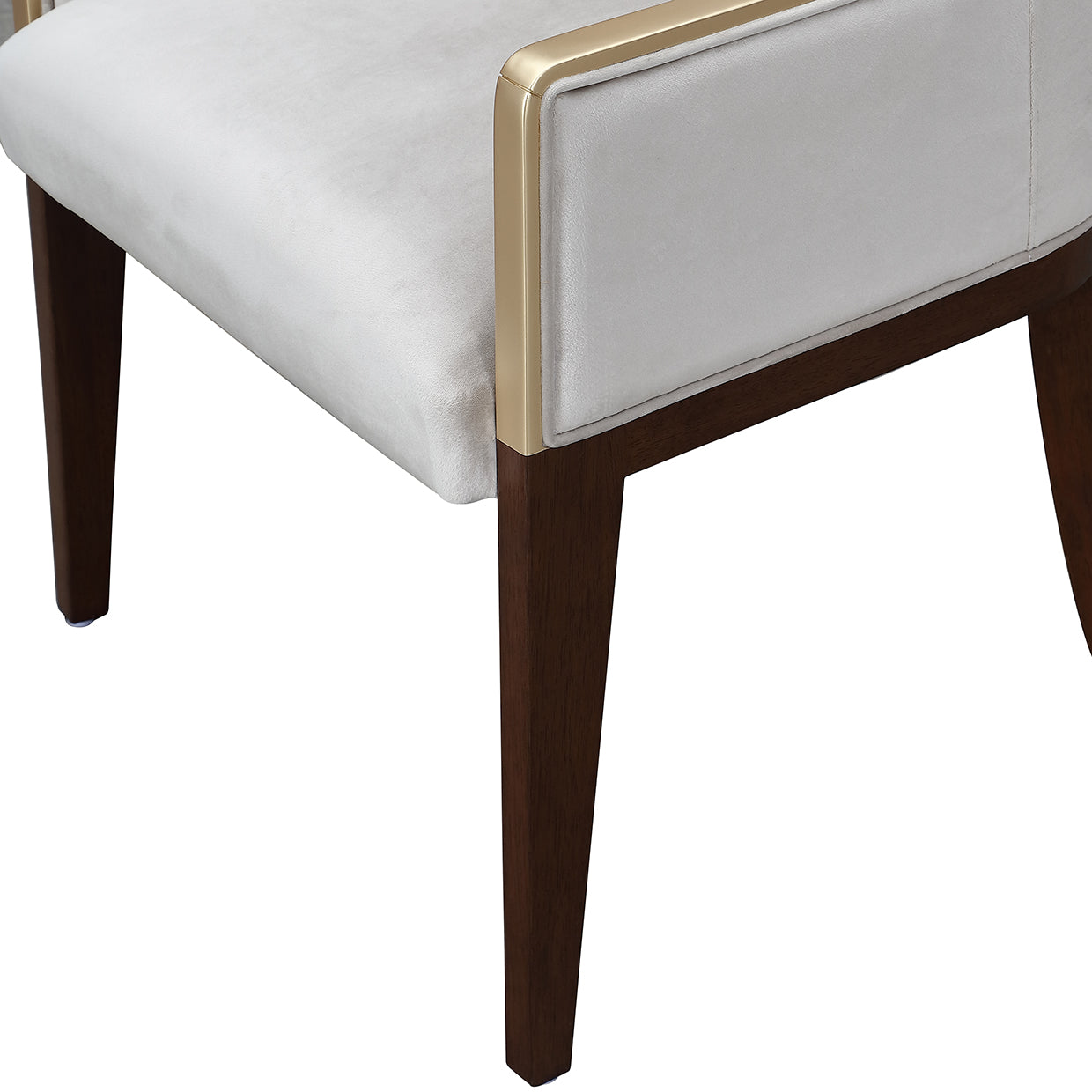 Houston Dining Arm Chair - Porcini/Walnut