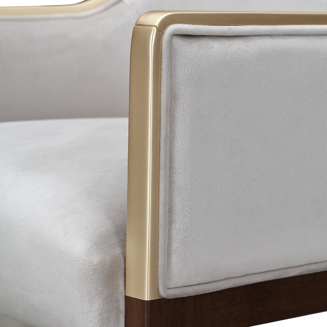 Houston Dining Arm Chair - Porcini/Walnut