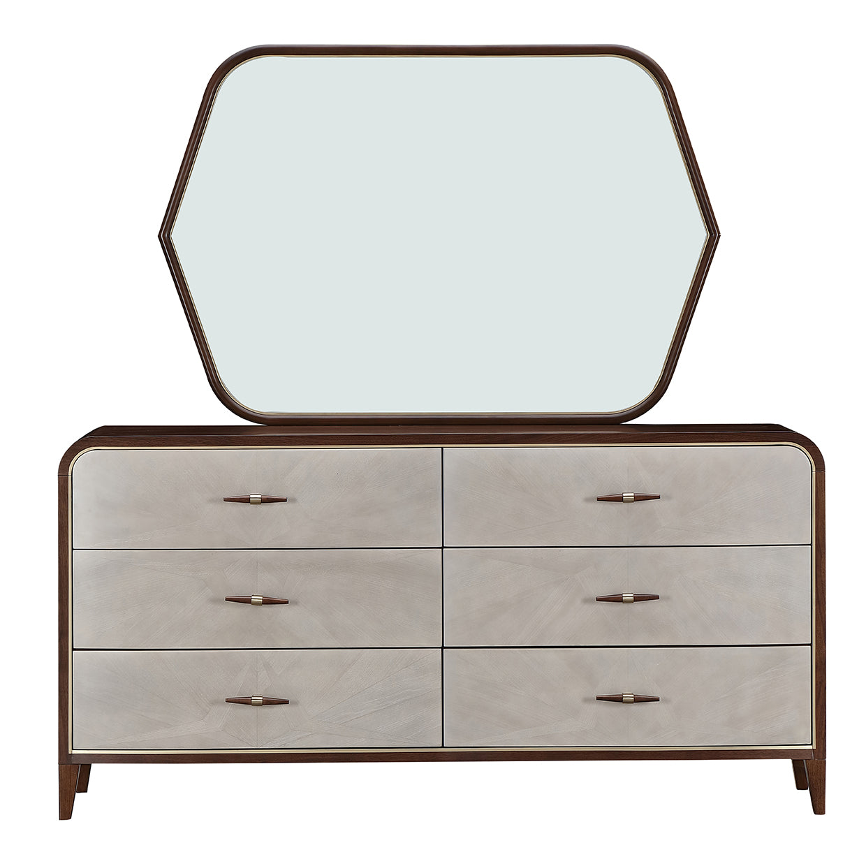 Houston Dresser with Mirror - Walnut
