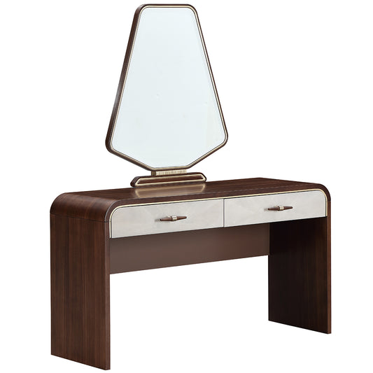 Houston Vanity with Mirror & Chair - Walnut