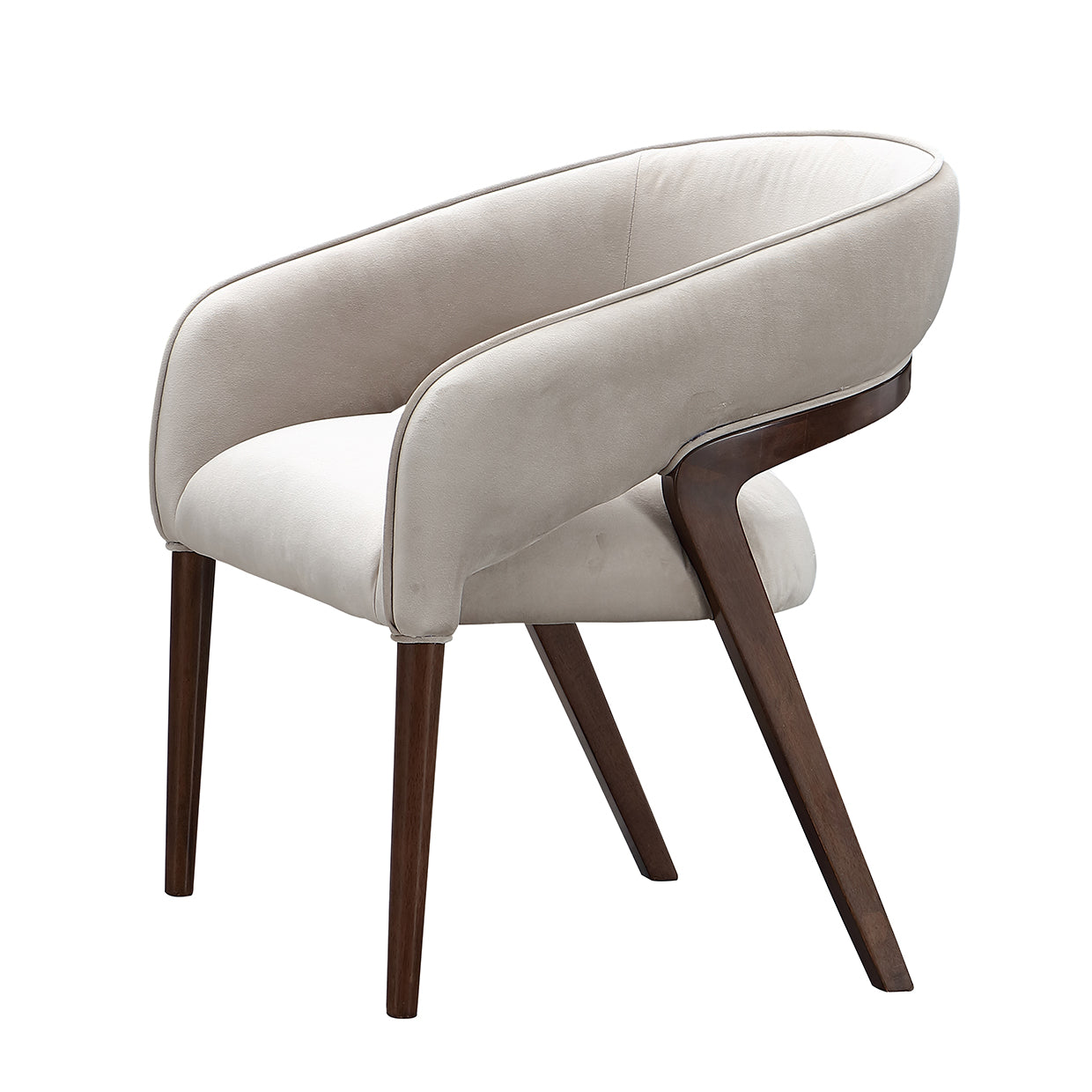 Houston Vanity Chair - Porcini/Walnut
