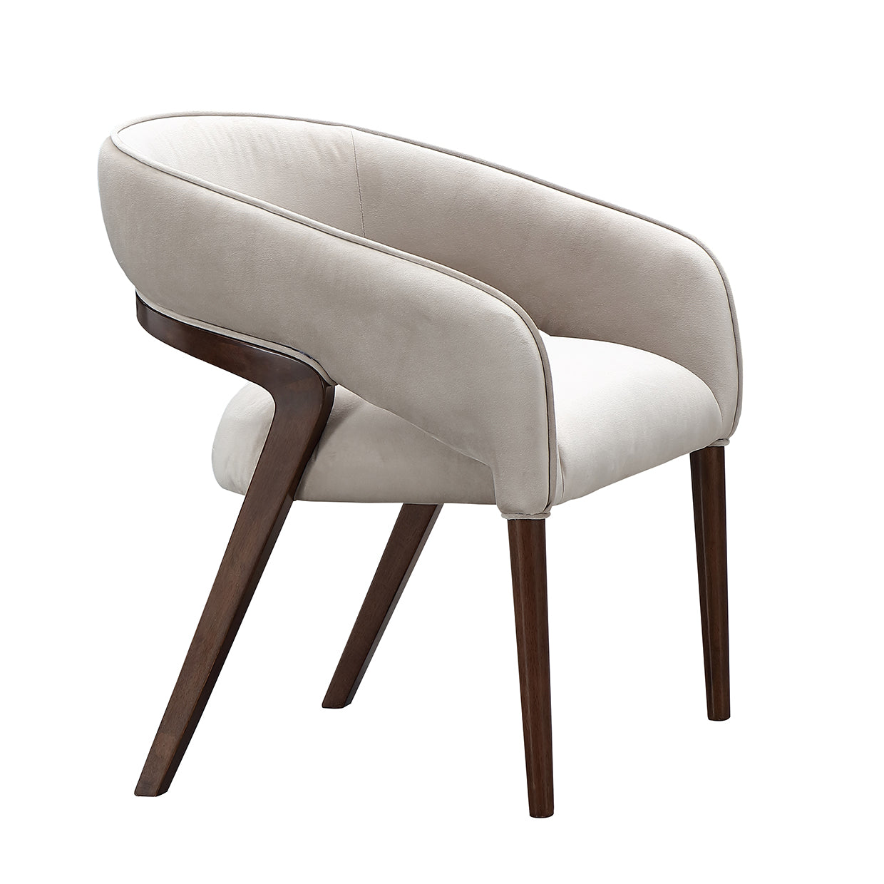Houston Vanity Chair - Porcini/Walnut