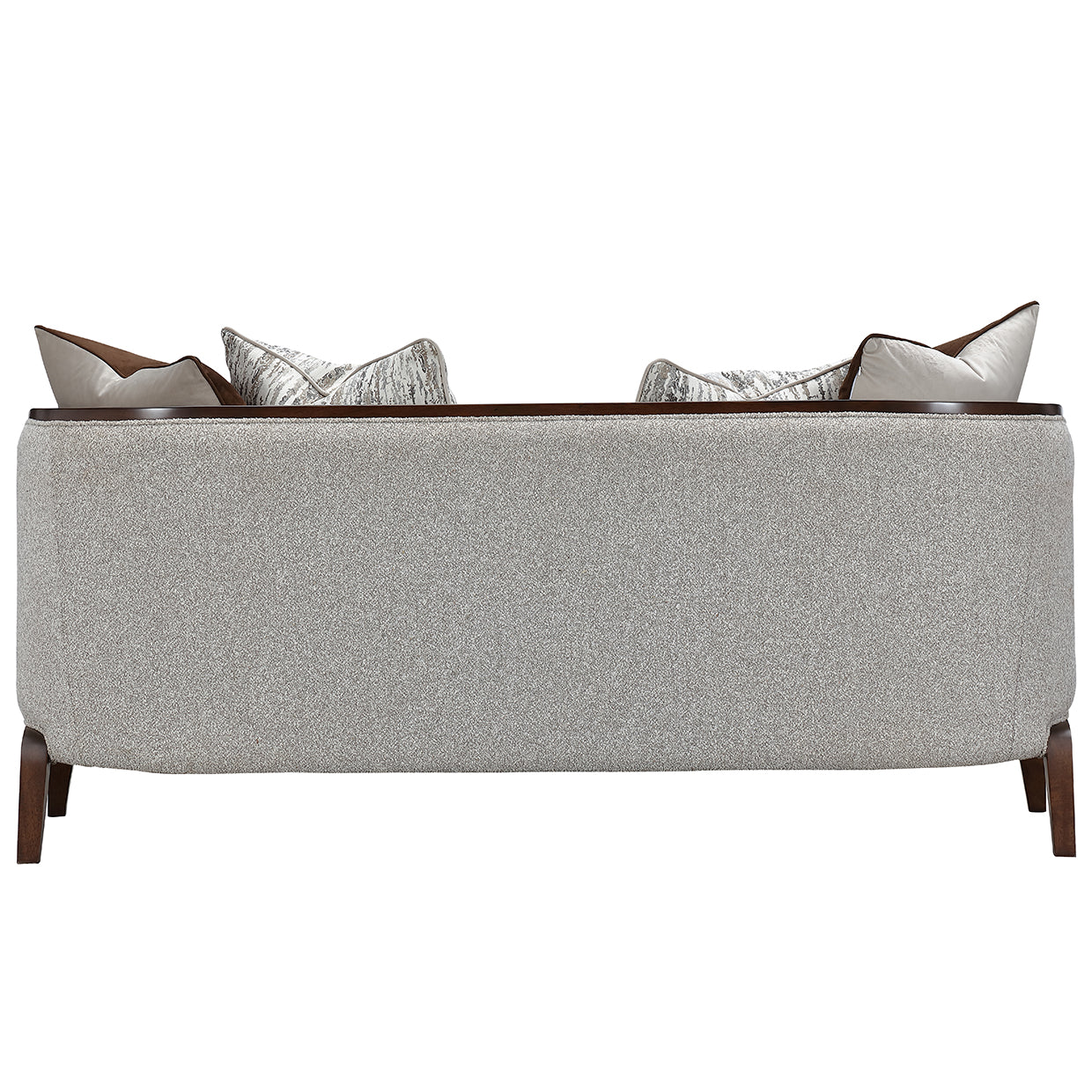 Houston BouclÃ© Loveseat - Pebble/Walnut