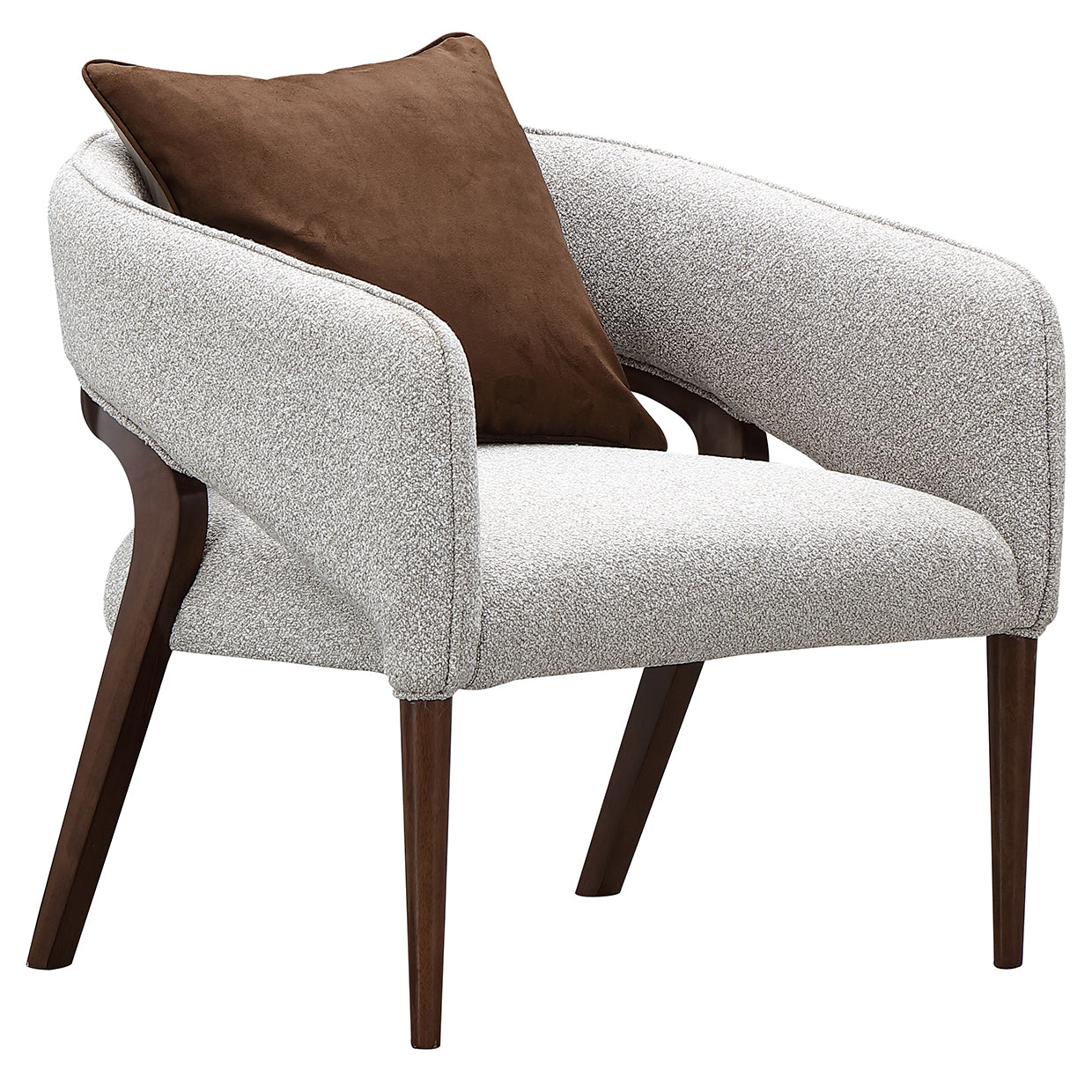 Houston Accent Chair - Pebble/Walnut