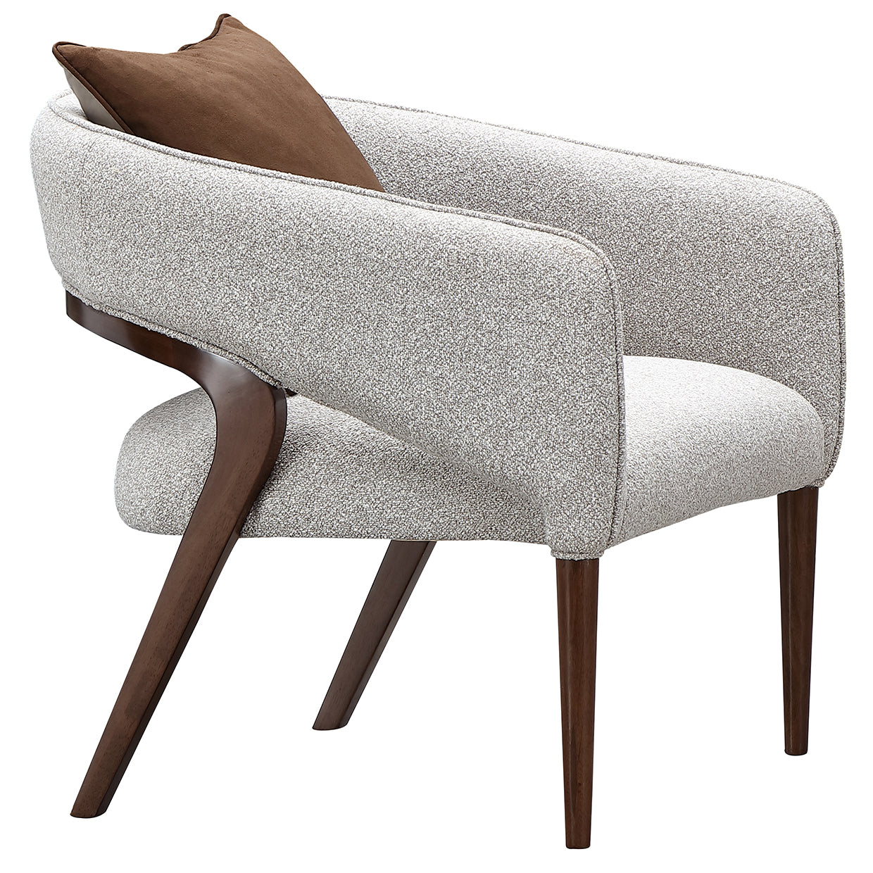 Houston Accent Chair - Pebble/Walnut
