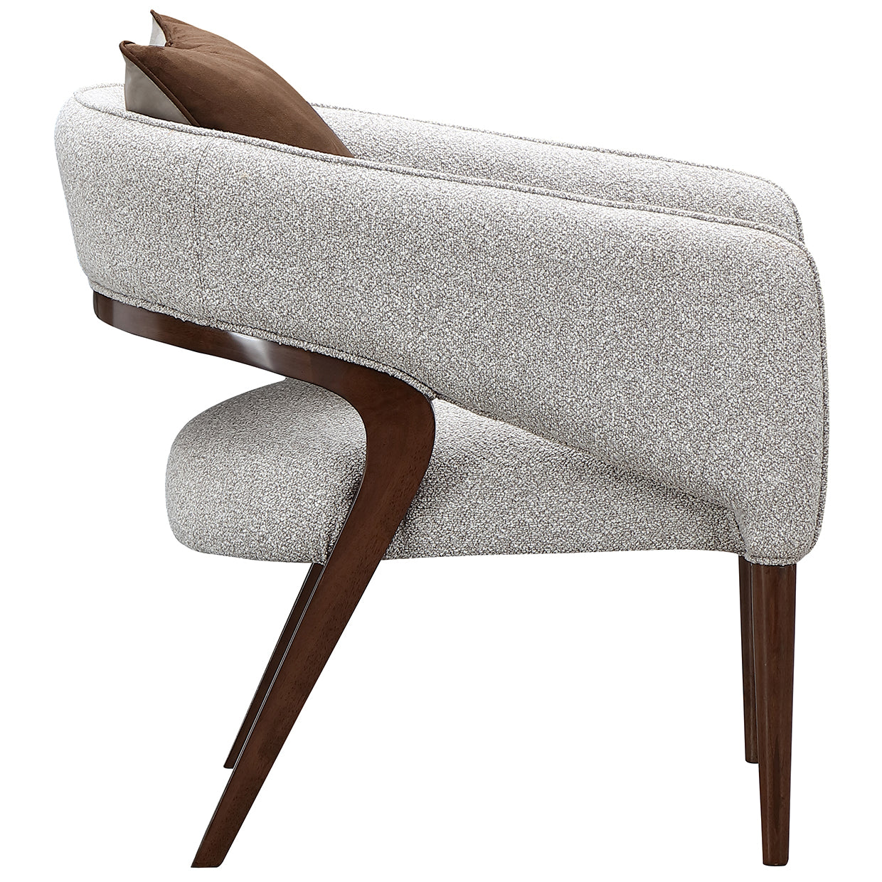 Houston Accent Chair - Pebble/Walnut
