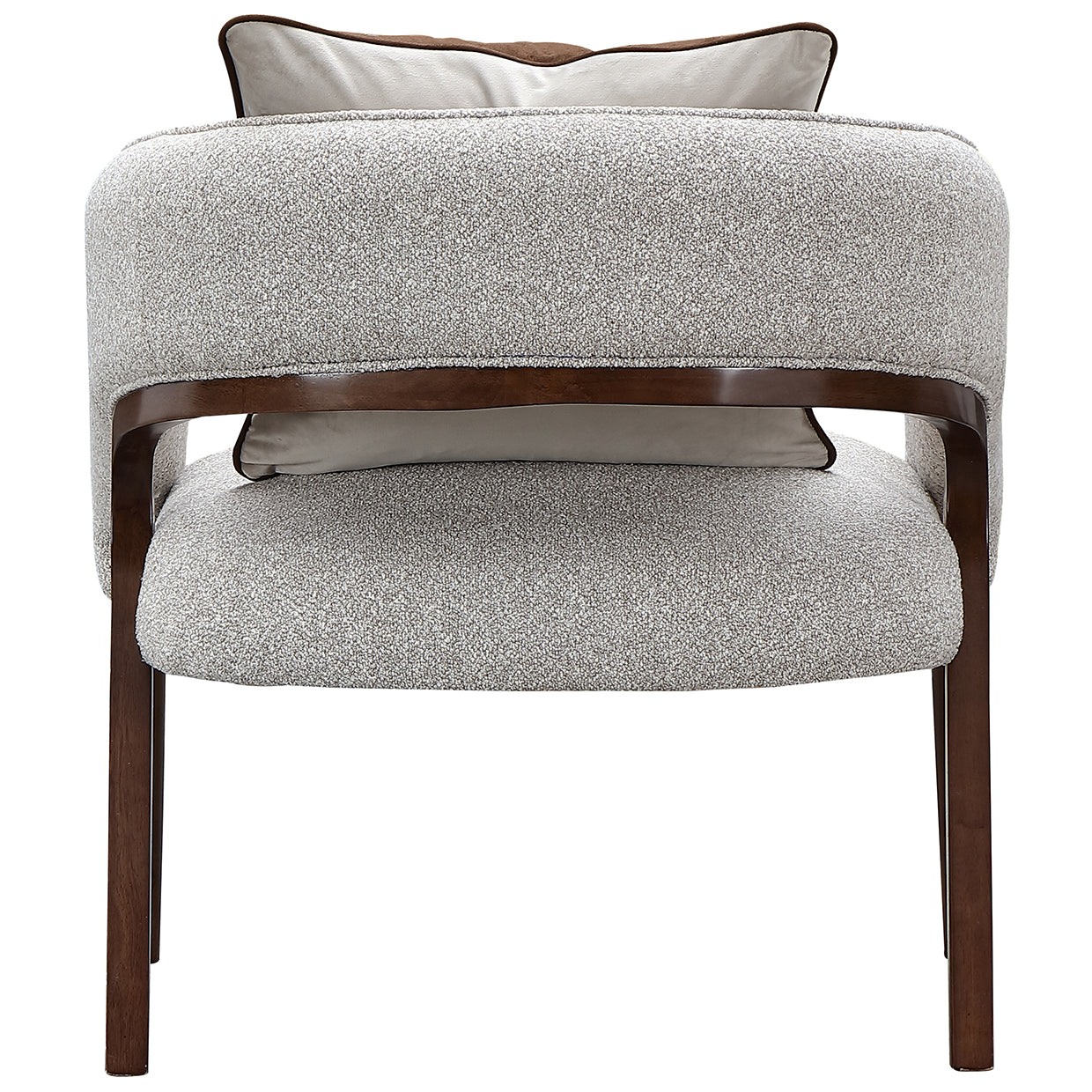 Houston Accent Chair - Pebble/Walnut