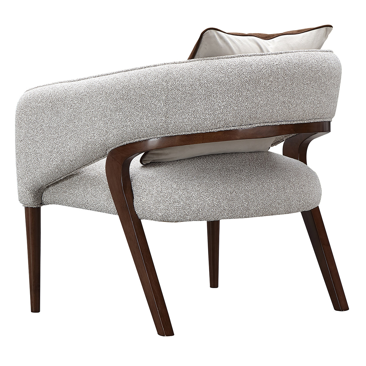 Houston Accent Chair - Pebble/Walnut