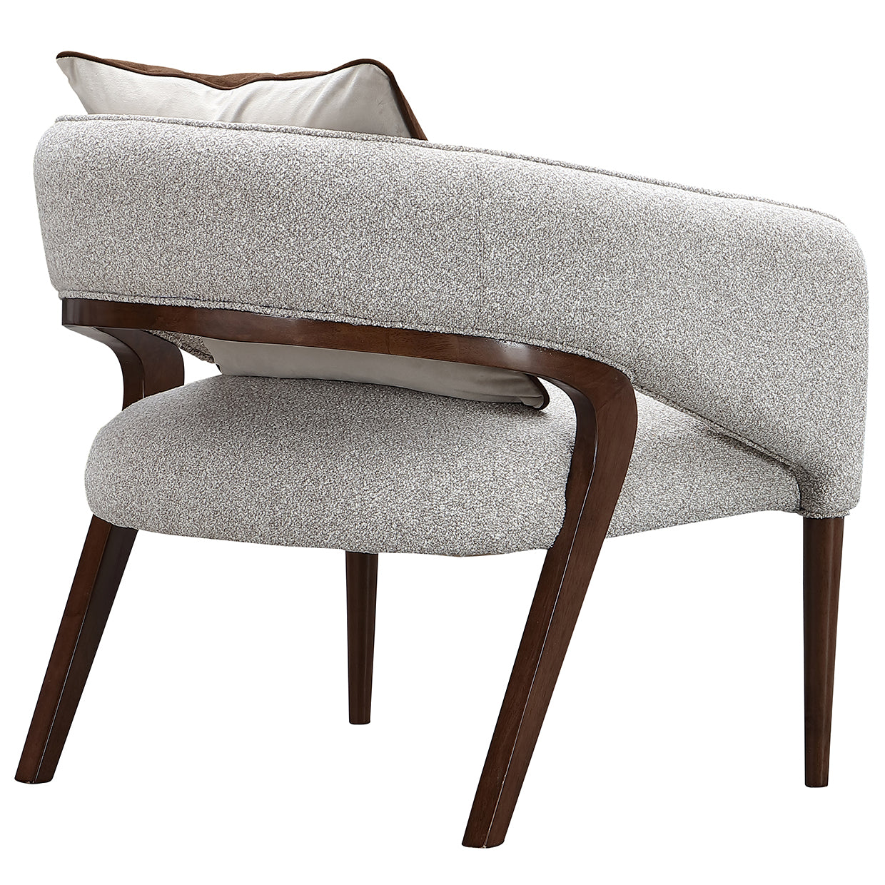 Houston Accent Chair - Pebble/Walnut