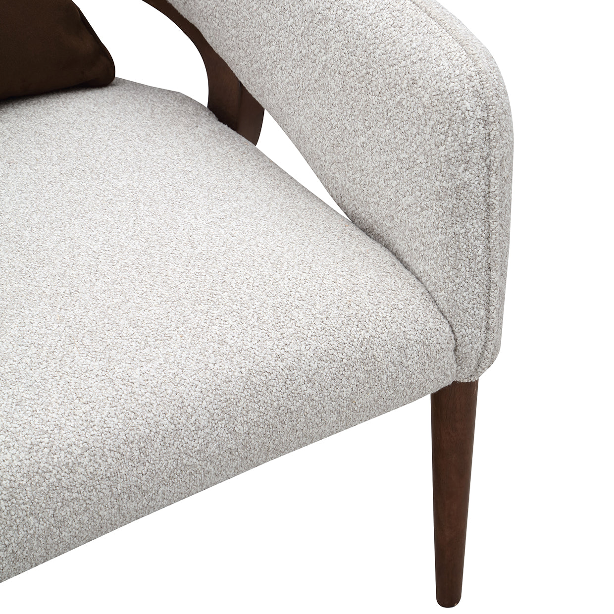 Houston Accent Chair - Pebble/Walnut