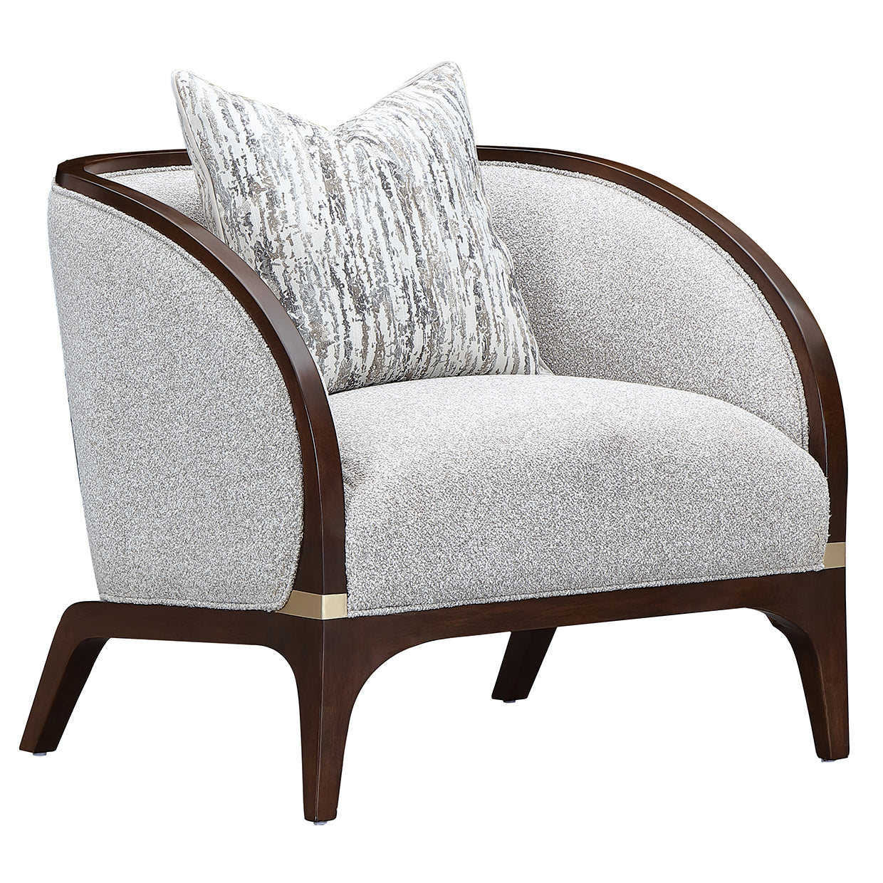 Houston Matching Chair - Pebble/Walnut