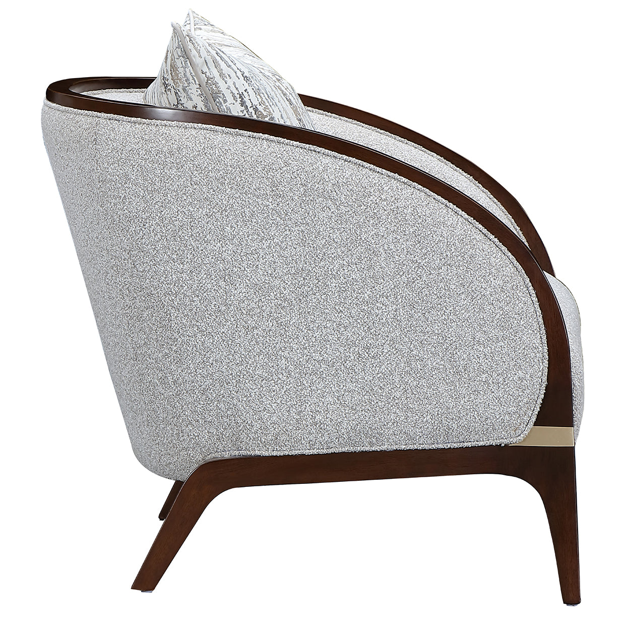 Houston Matching Chair - Pebble/Walnut