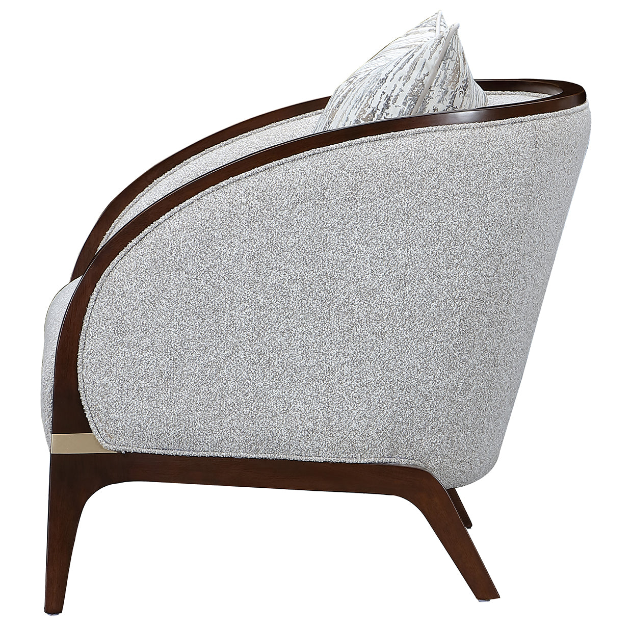 Houston Matching Chair - Pebble/Walnut