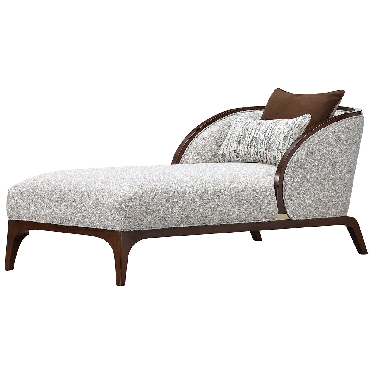 Houston Chaise - Pebble/Walnut