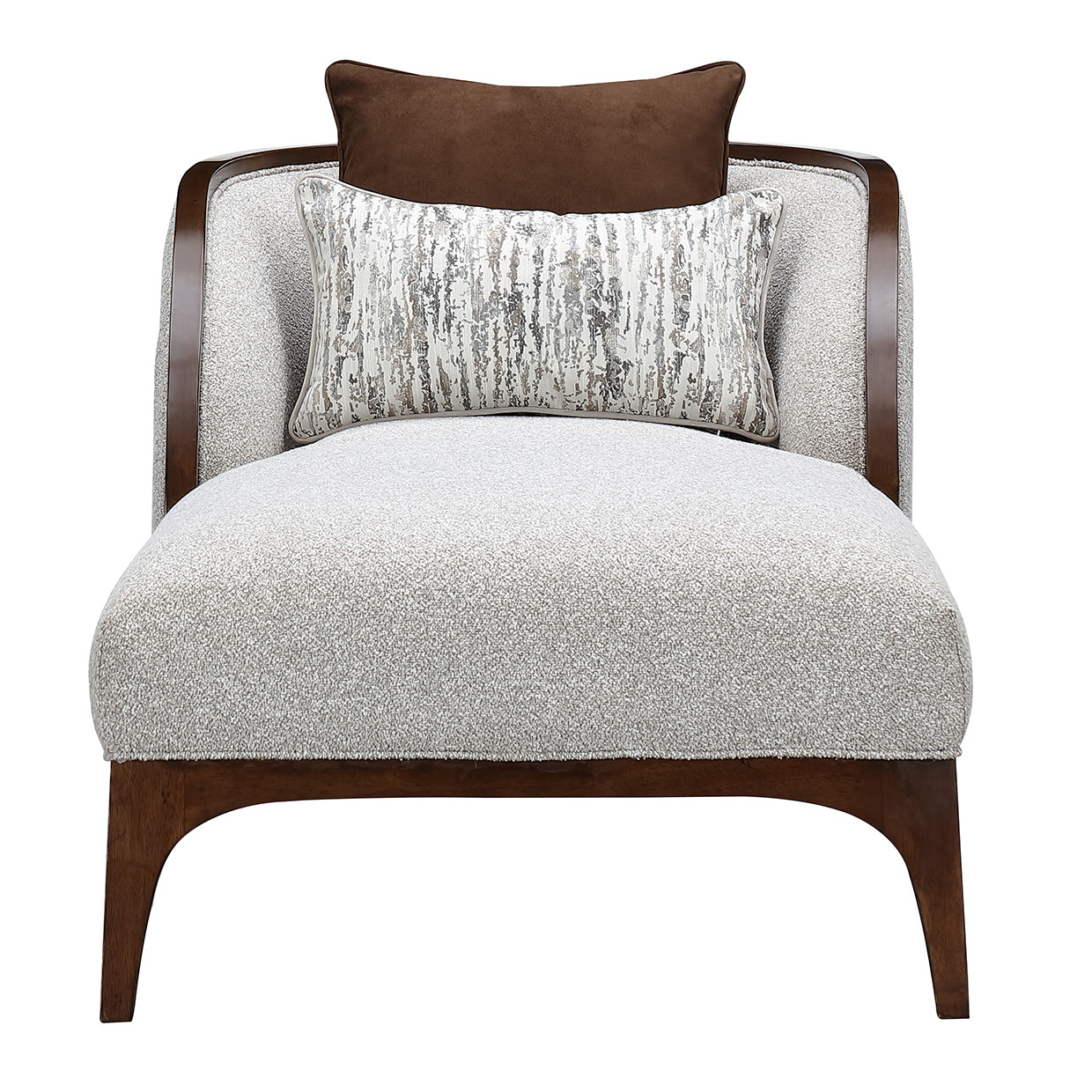 Houston Chaise - Pebble/Walnut