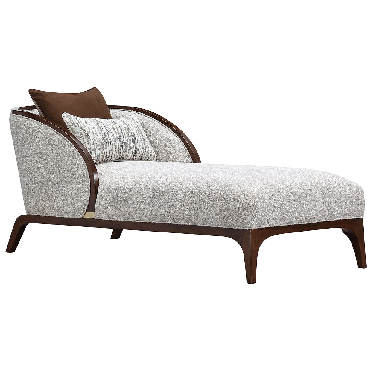 Houston Chaise - Pebble/Walnut