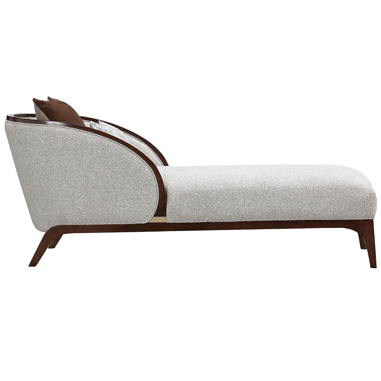 Houston Chaise - Pebble/Walnut