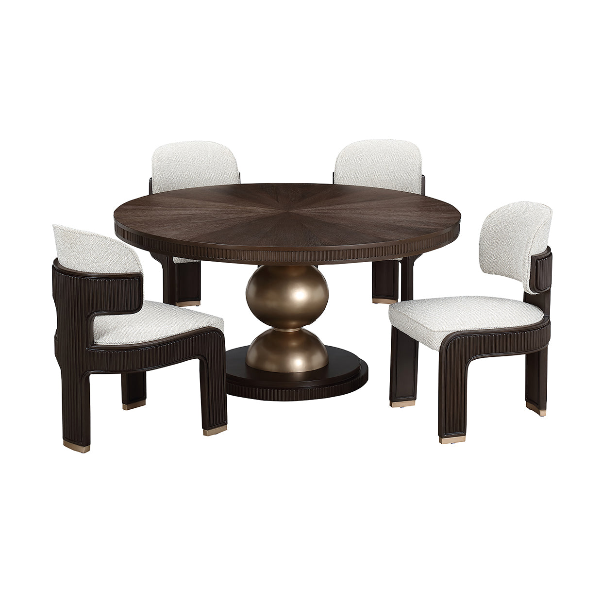 West Kensington Round Dining Table - Medium Espresso